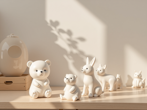 瓷器狮子摆件,青花瓷工艺,精致细腻,传统工艺制作